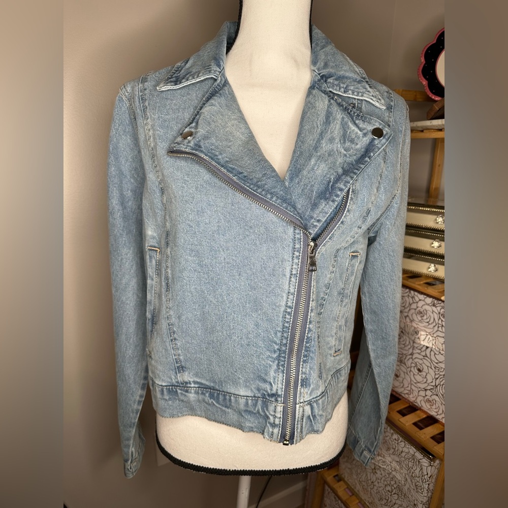 Steve Madden Denim Moto Jacket